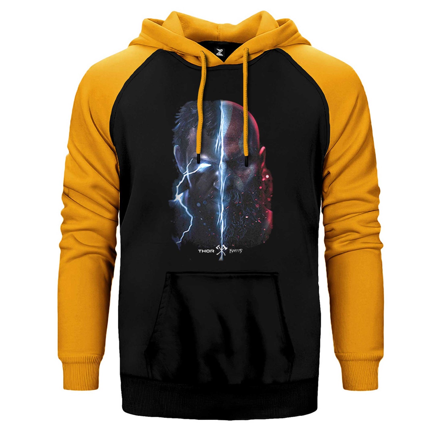 God Of War Ragnarok Thor Çift Renk Reglan Kol Sweatshirt / Hoodie