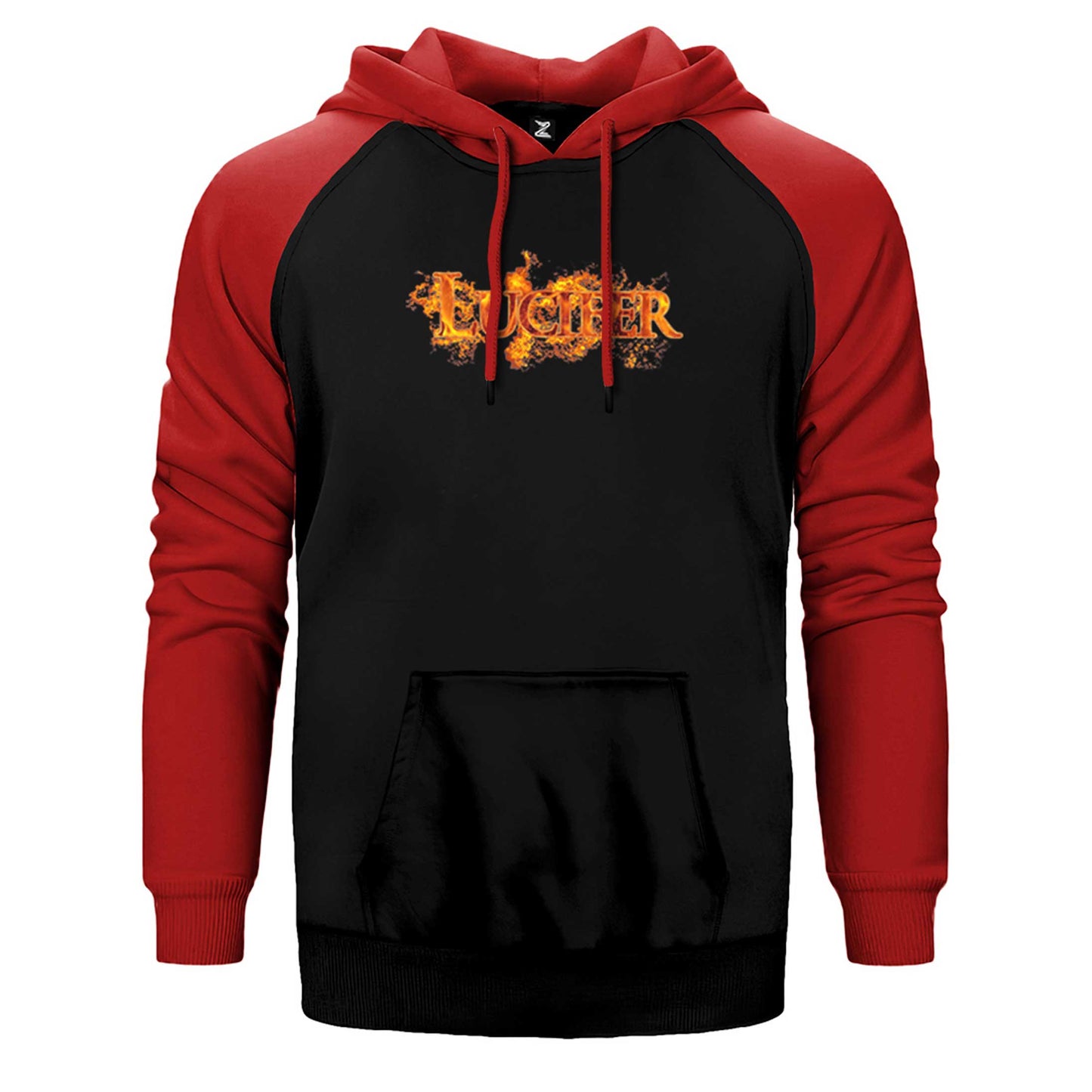 Lucifer Fire Çift Renk Reglan Kol Sweatshirt / Hoodie