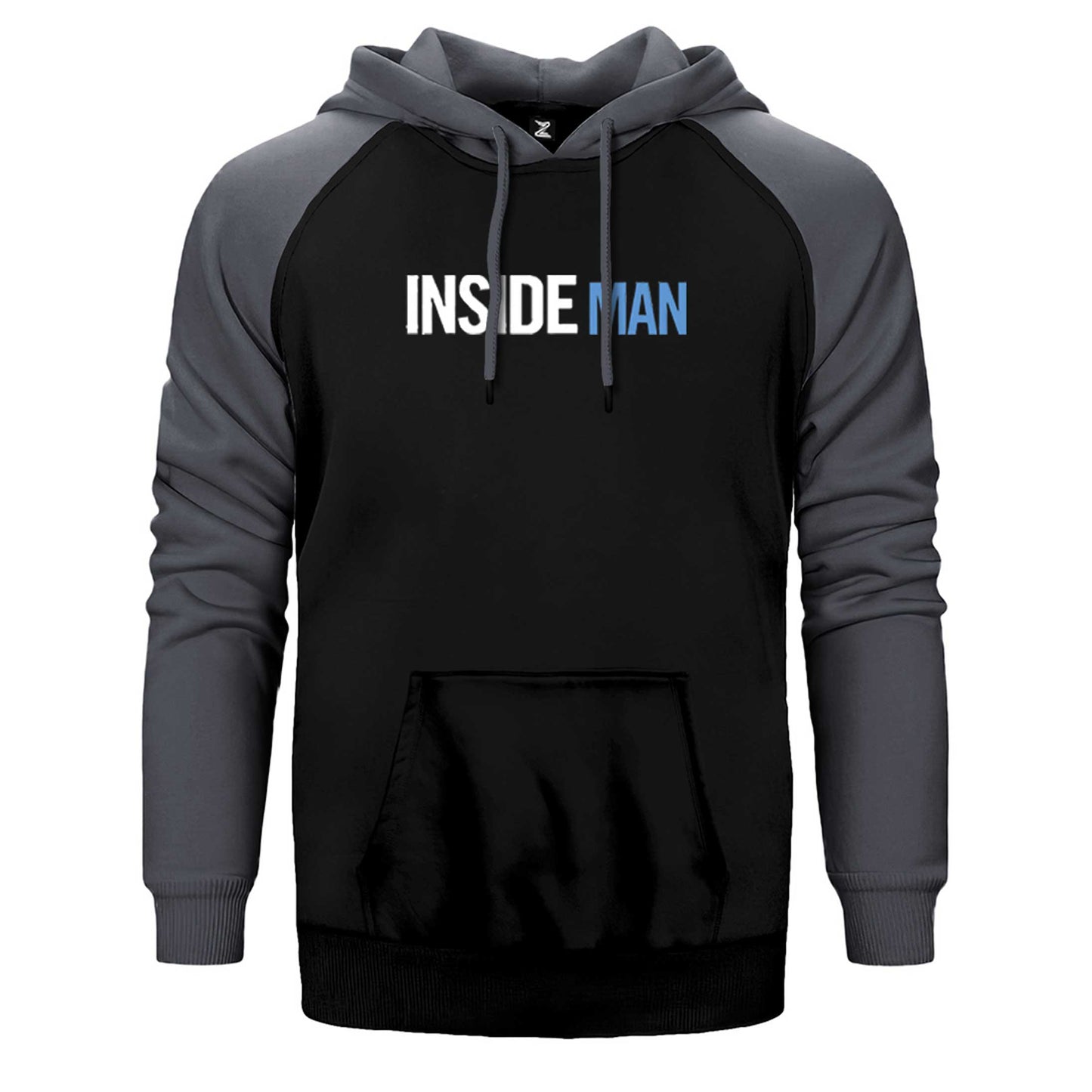 Insade Man Blue Çift Renk Reglan Kol Sweatshirt / Hoodie