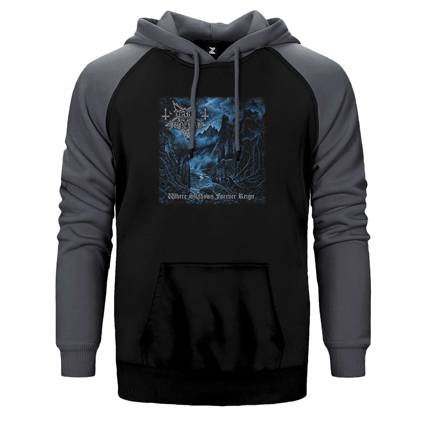 Dark Funeral Where Shadows Forever Reign Çift Renk Reglan Kol Sweatshirt / Hoodie