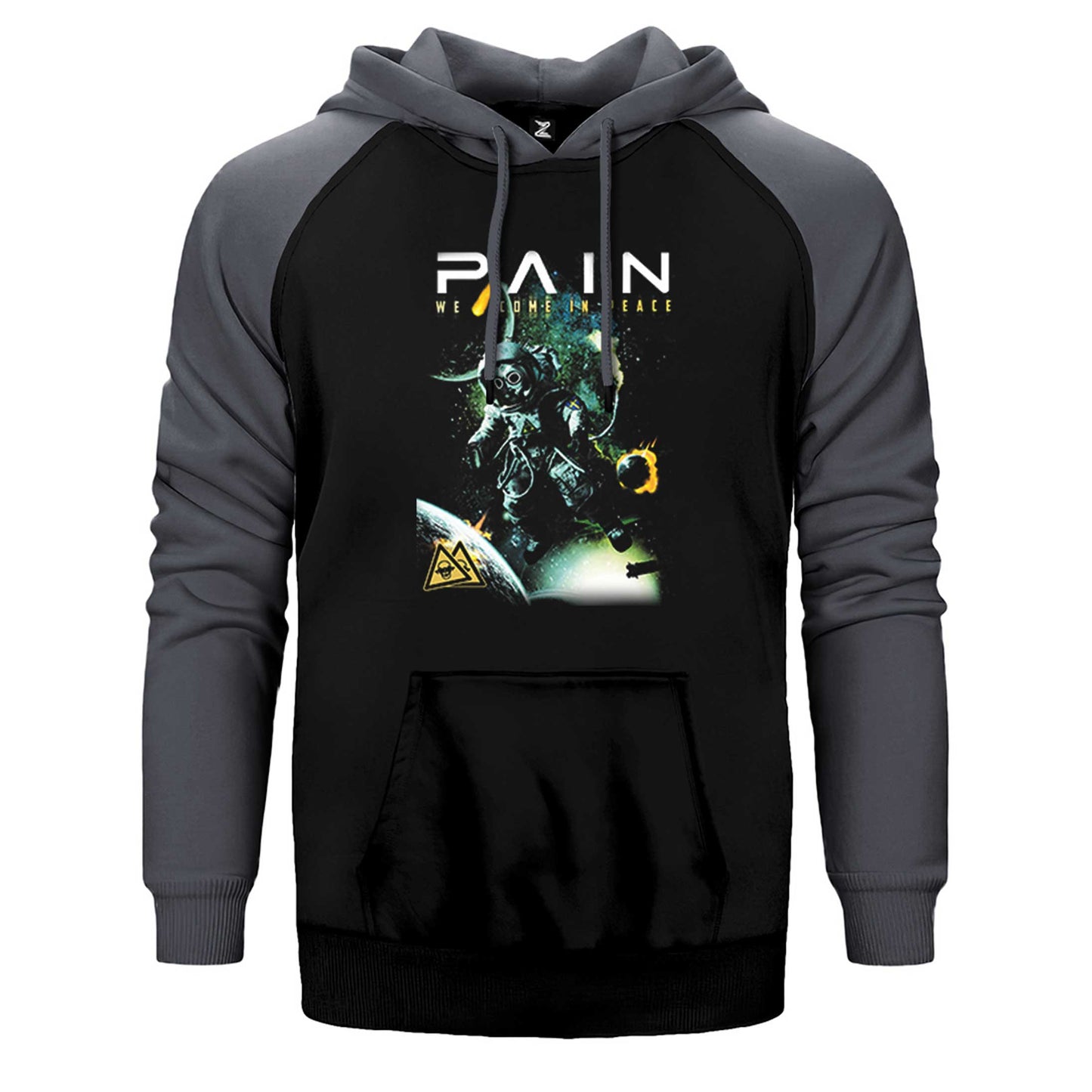 Pain We Come in Peace Çift Renk Reglan Kol Sweatshirt / Hoodie