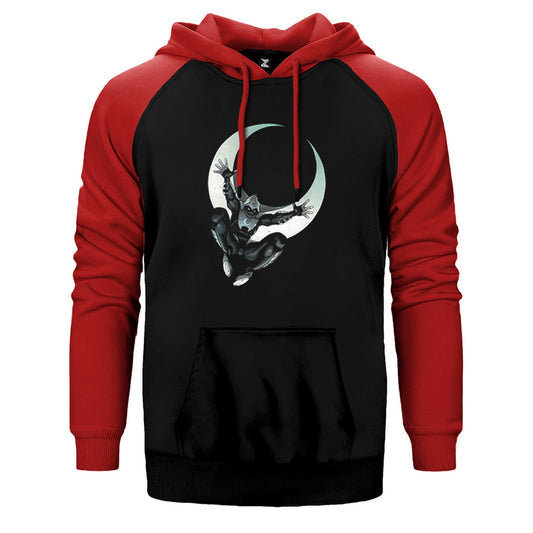 Moon Knight Marc Spector Çift Renk Reglan Kol Sweatshirt / Hoodie