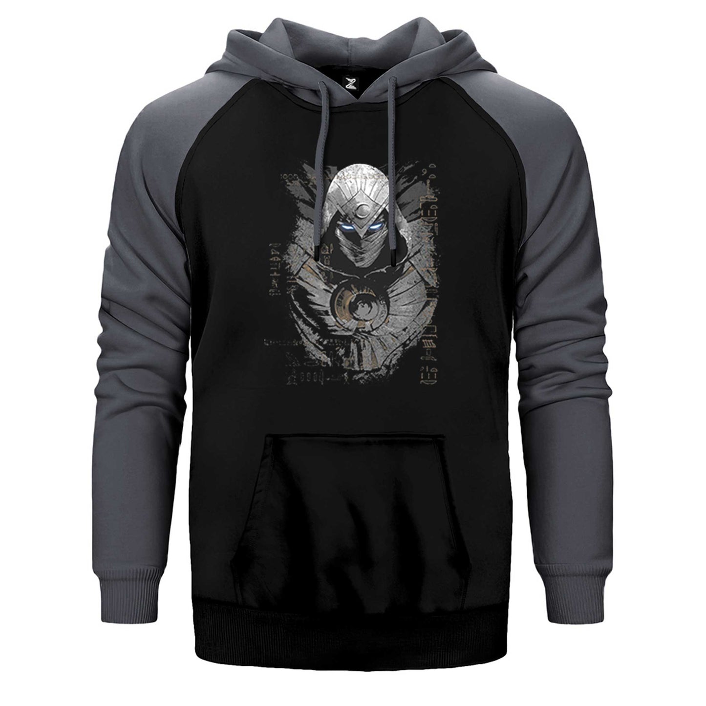 Moon Knight Warrios Face Çift Renk Reglan Kol Sweatshirt / Hoodie