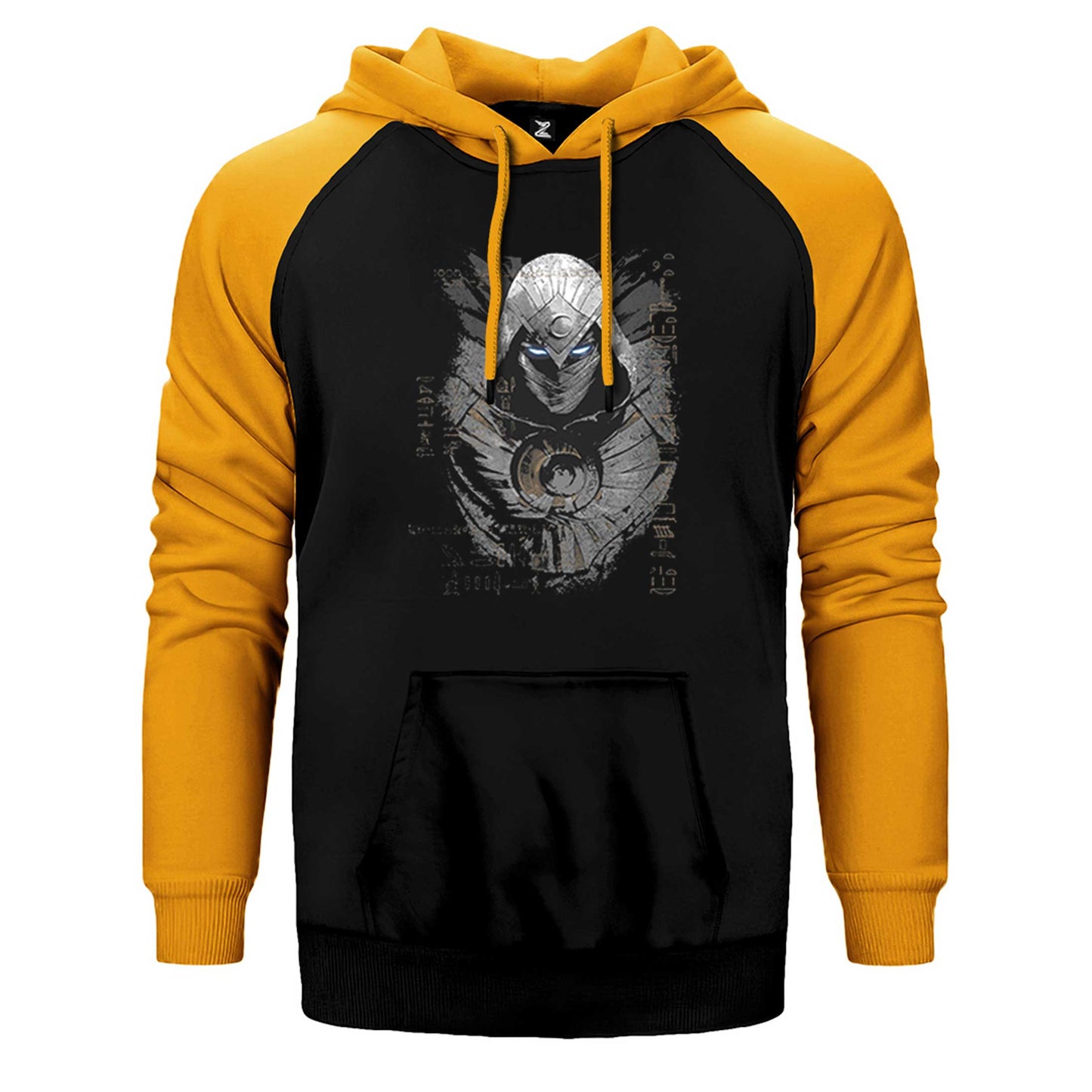 Moon Knight Warrios Face Çift Renk Reglan Kol Sweatshirt / Hoodie