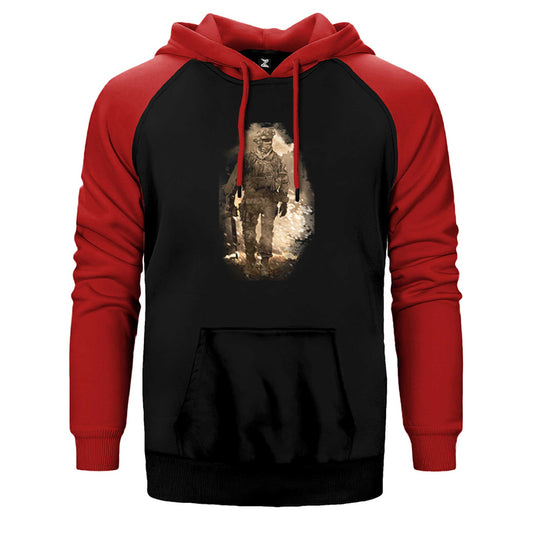 Call Of Duty Soldier Çift Renk Reglan Kol Sweatshirt / Hoodie