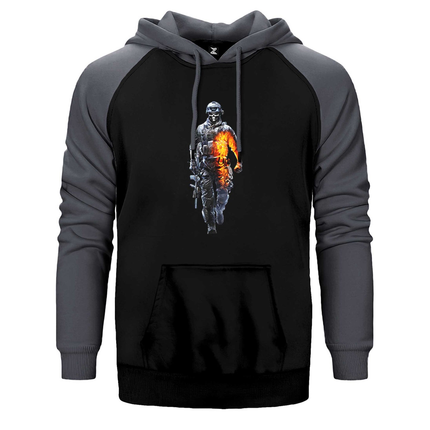 Call Of Duty Skull Warrior Çift Renk Reglan Kol Sweatshirt / Hoodie