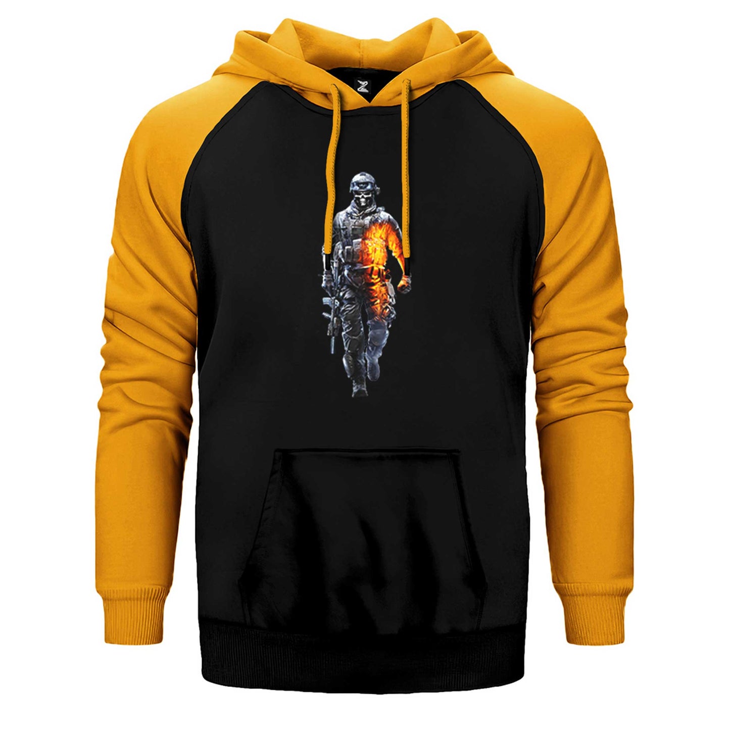 Call Of Duty Skull Warrior Çift Renk Reglan Kol Sweatshirt / Hoodie