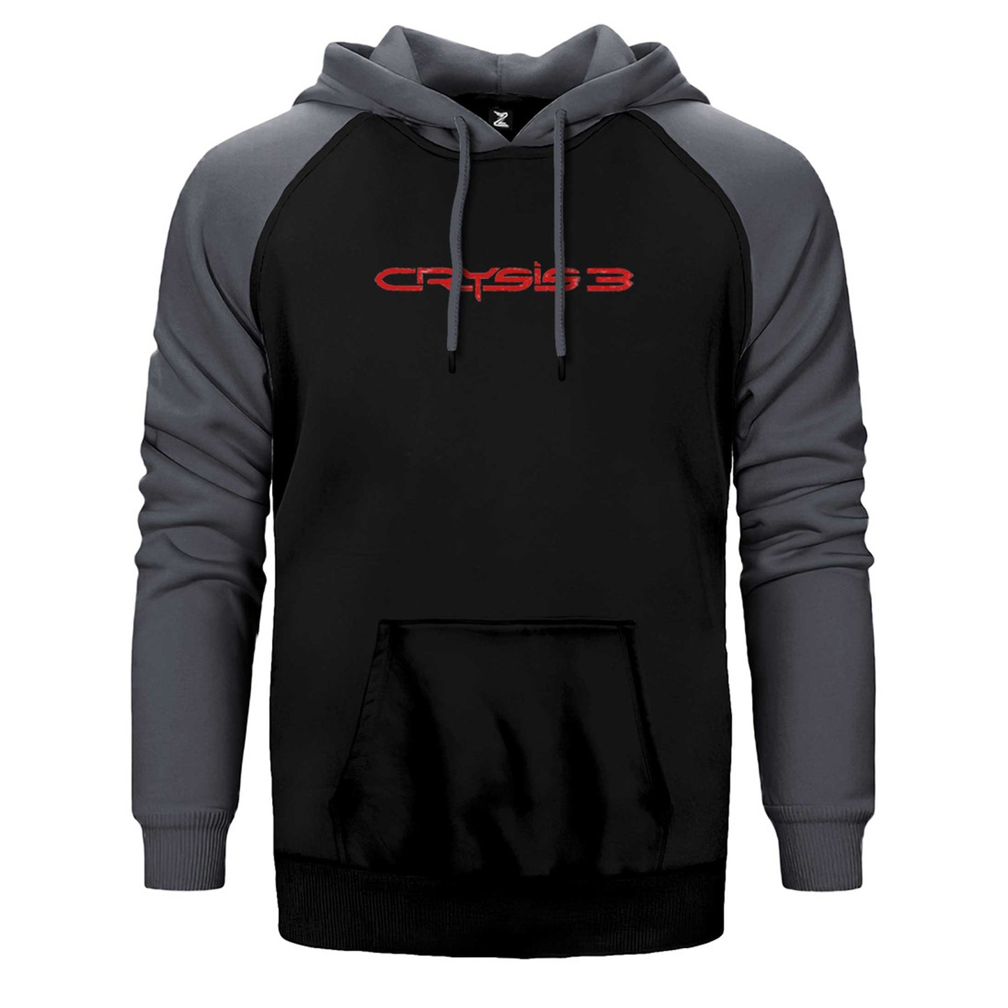 Crysis Three Red Text Çift Renk Reglan Kol Sweatshirt / Hoodie