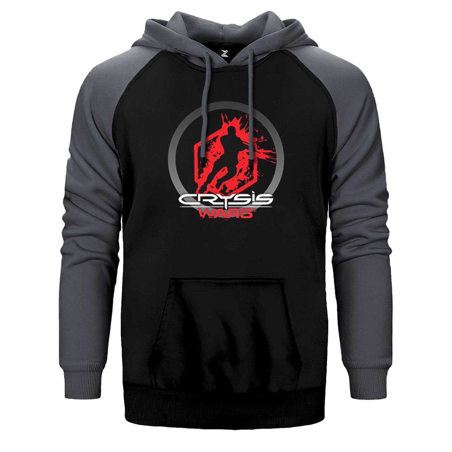 Crysis Wars Logo Çift Renk Reglan Kol Sweatshirt / Hoodie