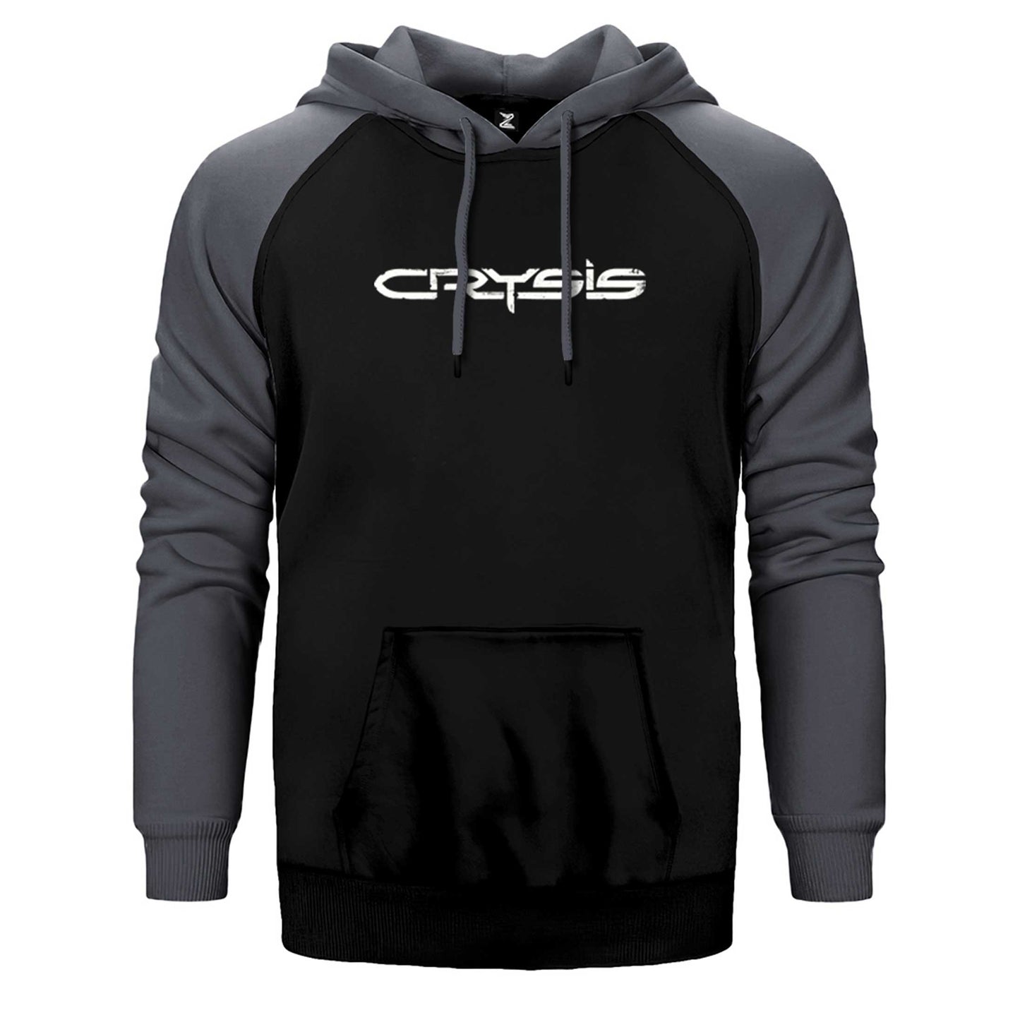 Crysis Black Text Çift Renk Reglan Kol Sweatshirt / Hoodie