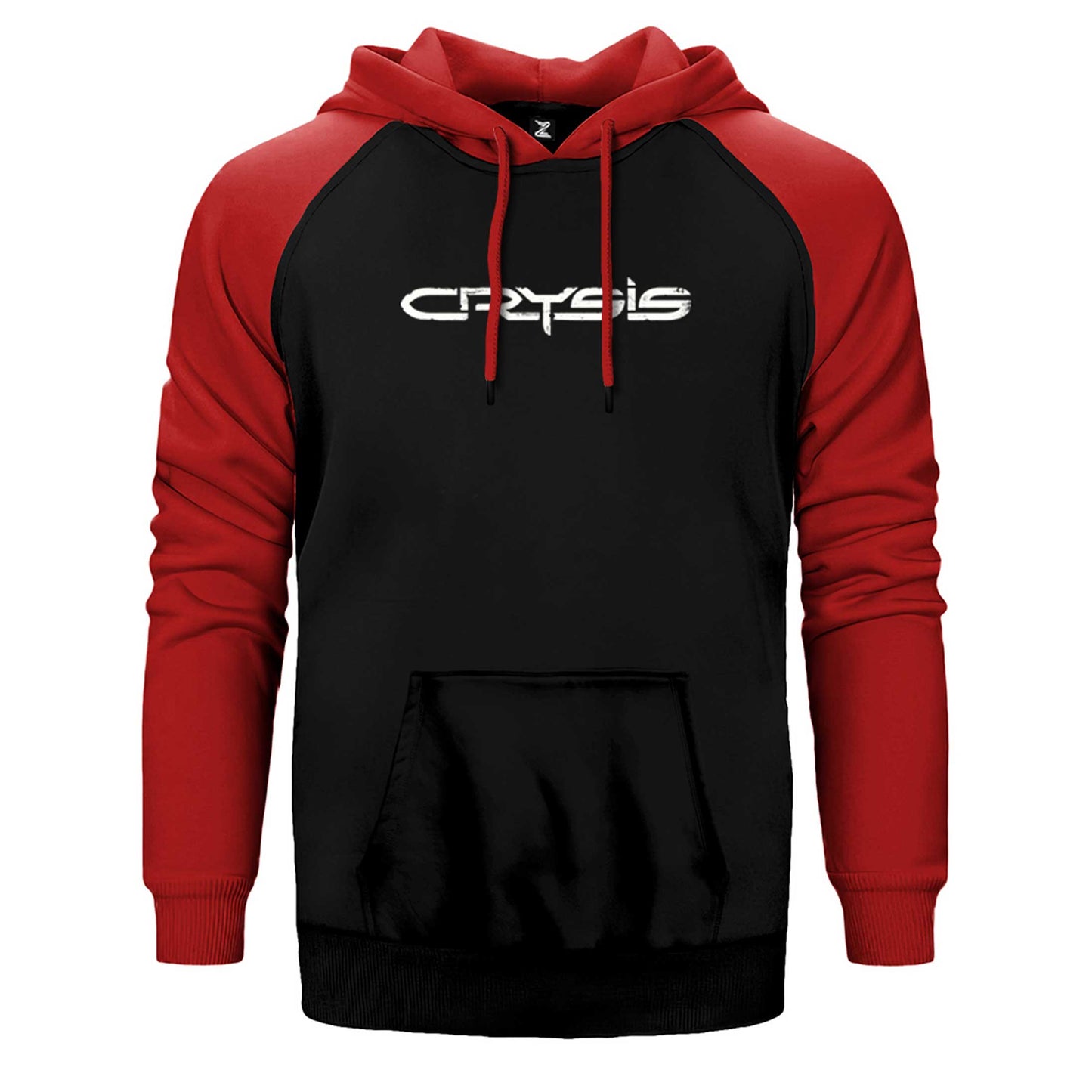 Crysis Black Text Çift Renk Reglan Kol Sweatshirt / Hoodie