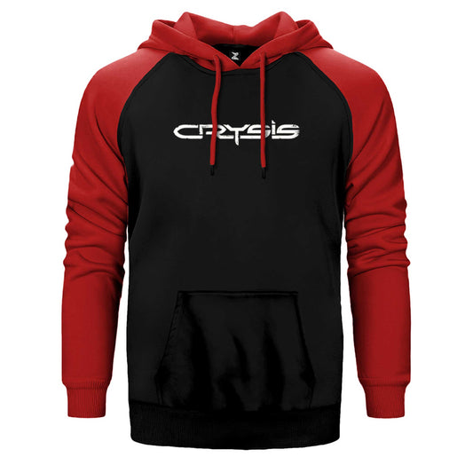 Crysis Black Text Çift Renk Reglan Kol Sweatshirt / Hoodie