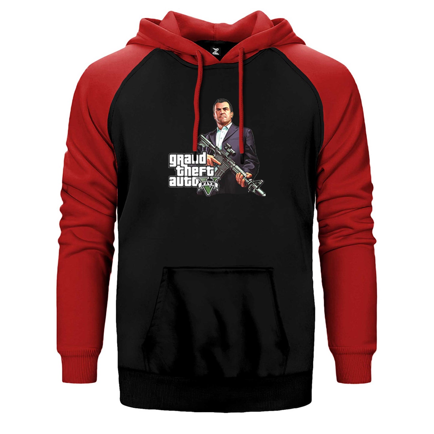 GTA Five Rifleman Çift Renk Reglan Kol Sweatshirt / Hoodie