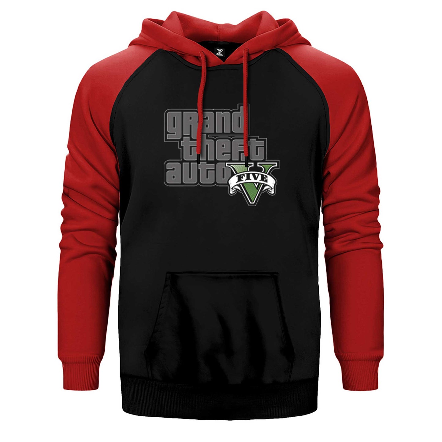 Grand Theft Auto Cobweb Logo Çift Renk Reglan Kol Sweatshirt / Hoodie