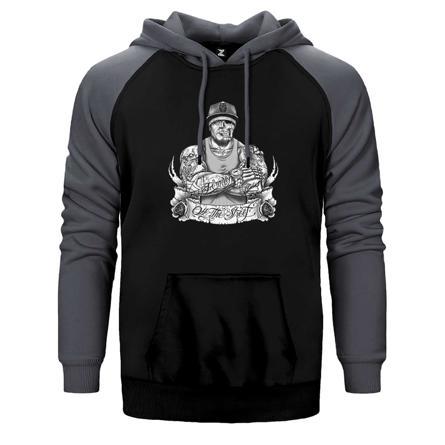 GTA All The Street Tattooed Man Çift Renk Reglan Kol Sweatshirt / Hoodie