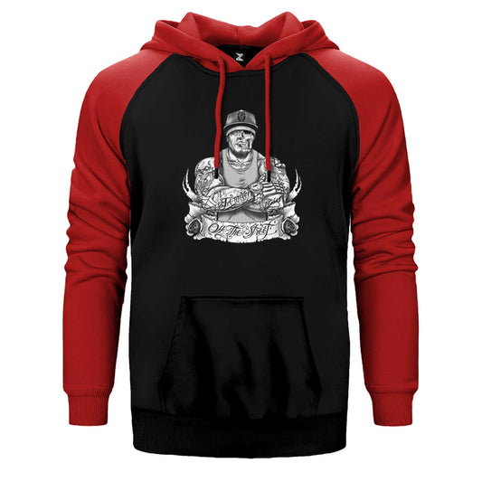 GTA All The Street Tattooed Man Çift Renk Reglan Kol Sweatshirt / Hoodie