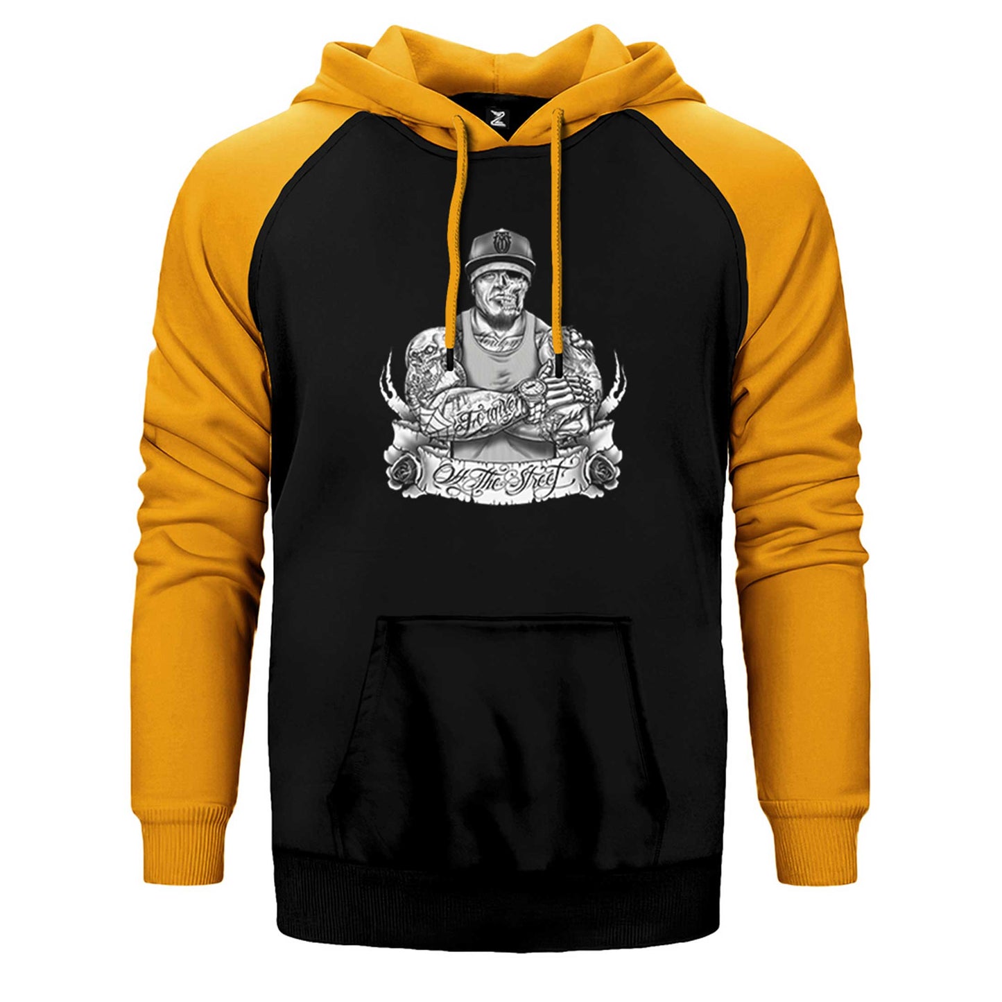 GTA All The Street Tattooed Man Çift Renk Reglan Kol Sweatshirt / Hoodie