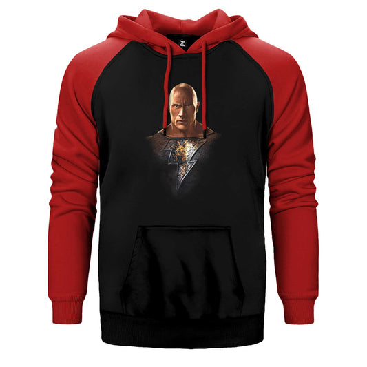 Black Adam Character Çift Renk Reglan Kol Sweatshirt / Hoodie