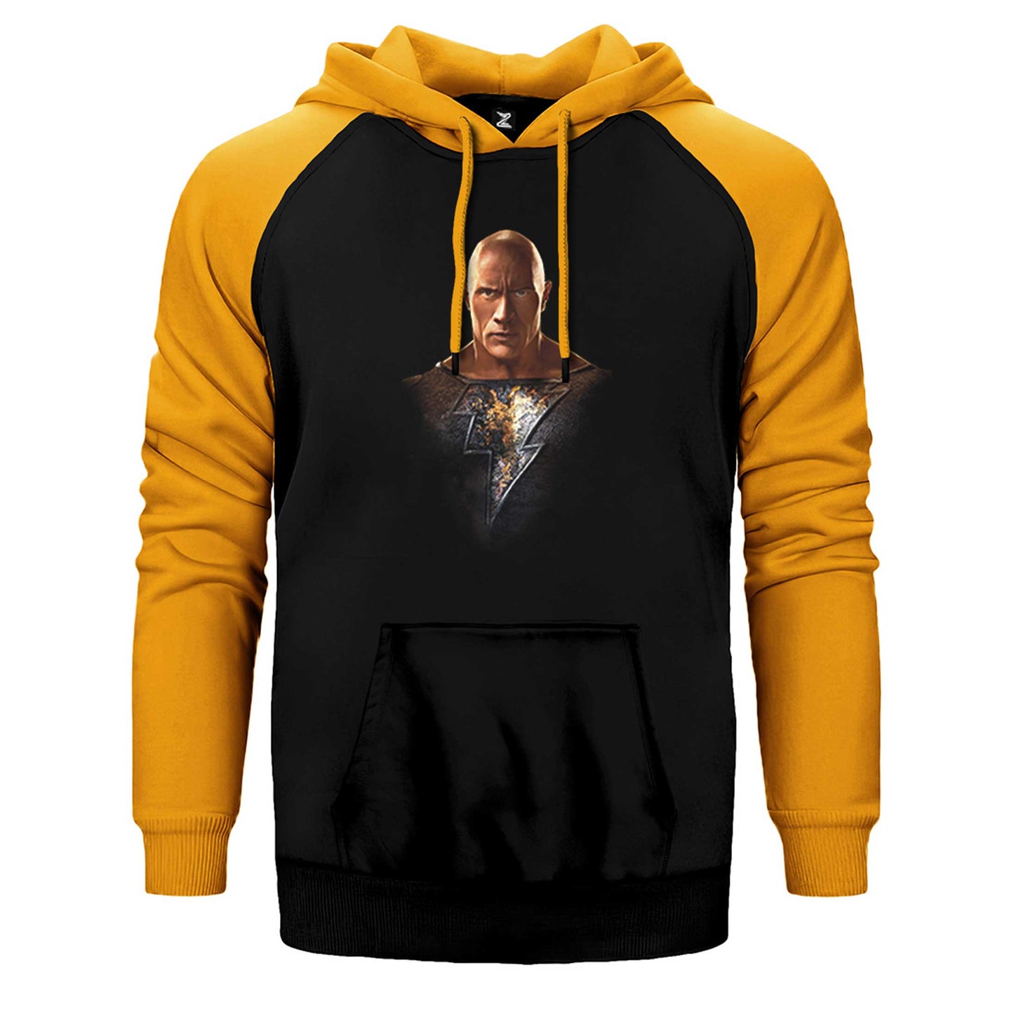 Black Adam Character Çift Renk Reglan Kol Sweatshirt / Hoodie