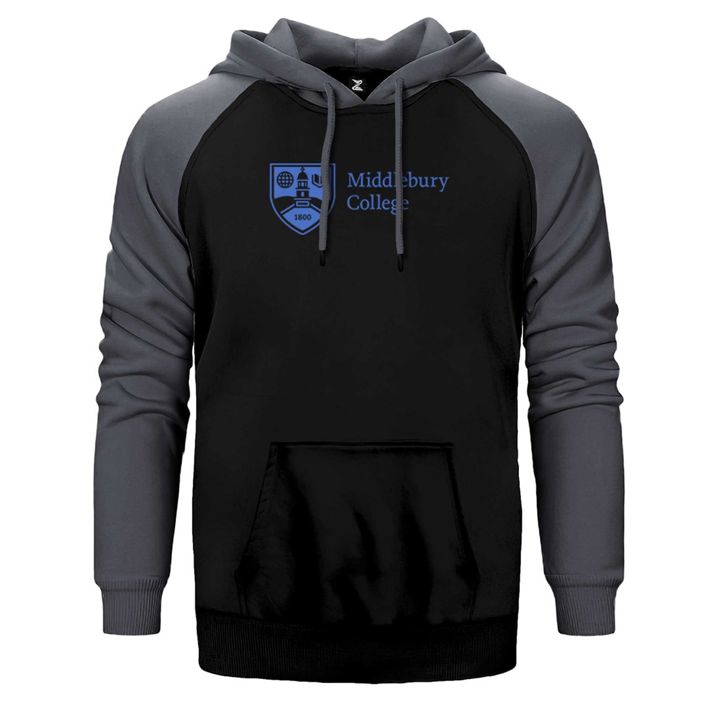 Middlebury College Logo Çift Renk Reglan Kol Sweatshirt / Hoodie