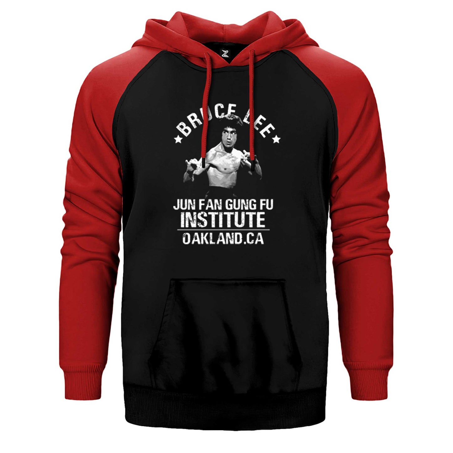 Bruce Lee Face Çift Renk Reglan Kol Sweatshirt / Hoodie