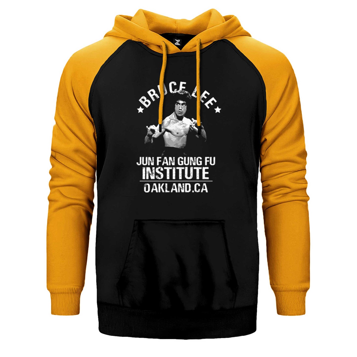 Bruce Lee Face Çift Renk Reglan Kol Sweatshirt / Hoodie