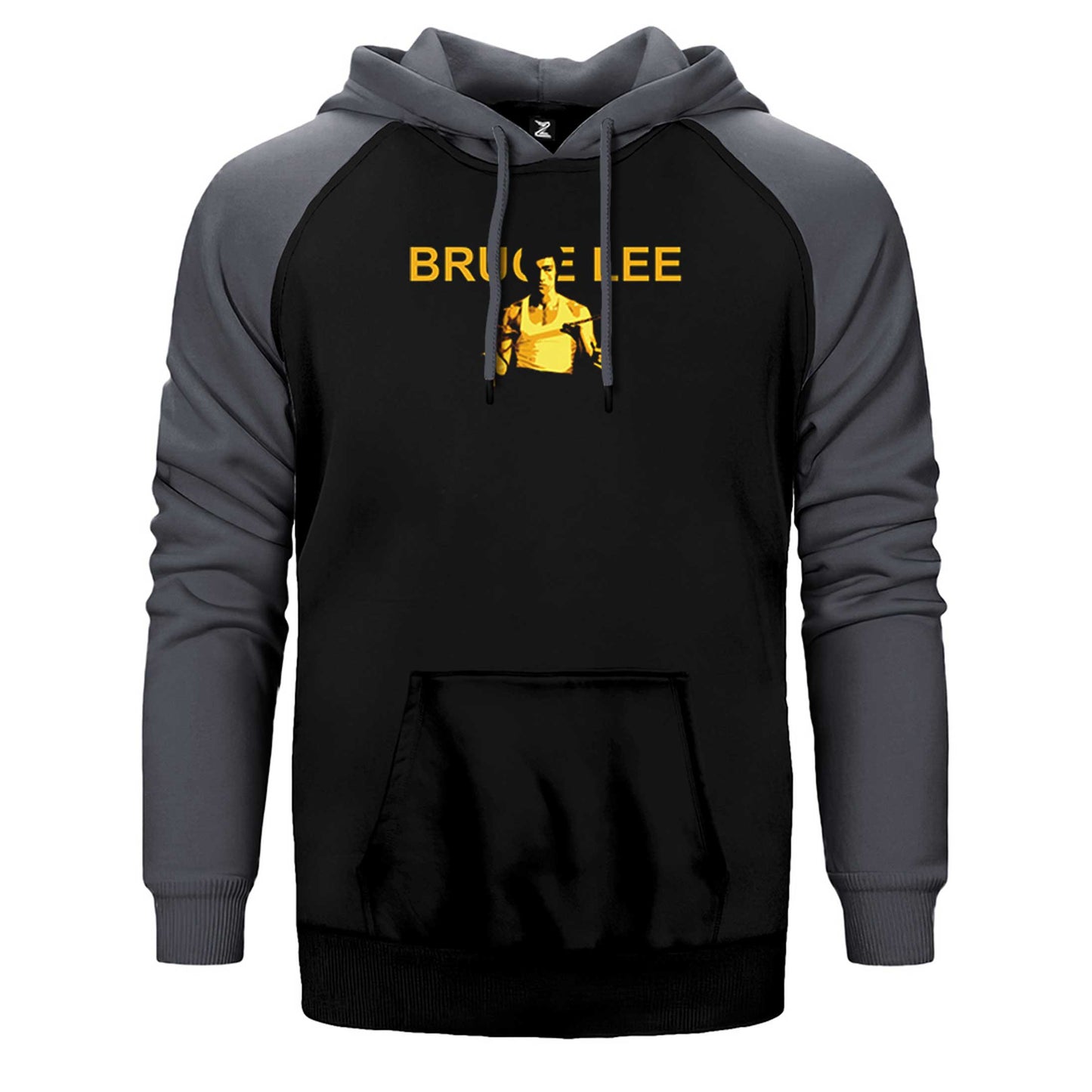 Bruce Lee Nunchaku Çift Renk Reglan Kol Sweatshirt / Hoodie