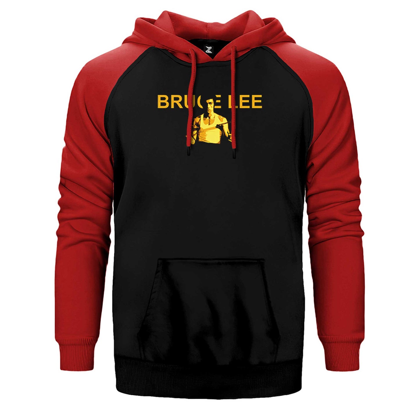 Bruce Lee Nunchaku Çift Renk Reglan Kol Sweatshirt / Hoodie