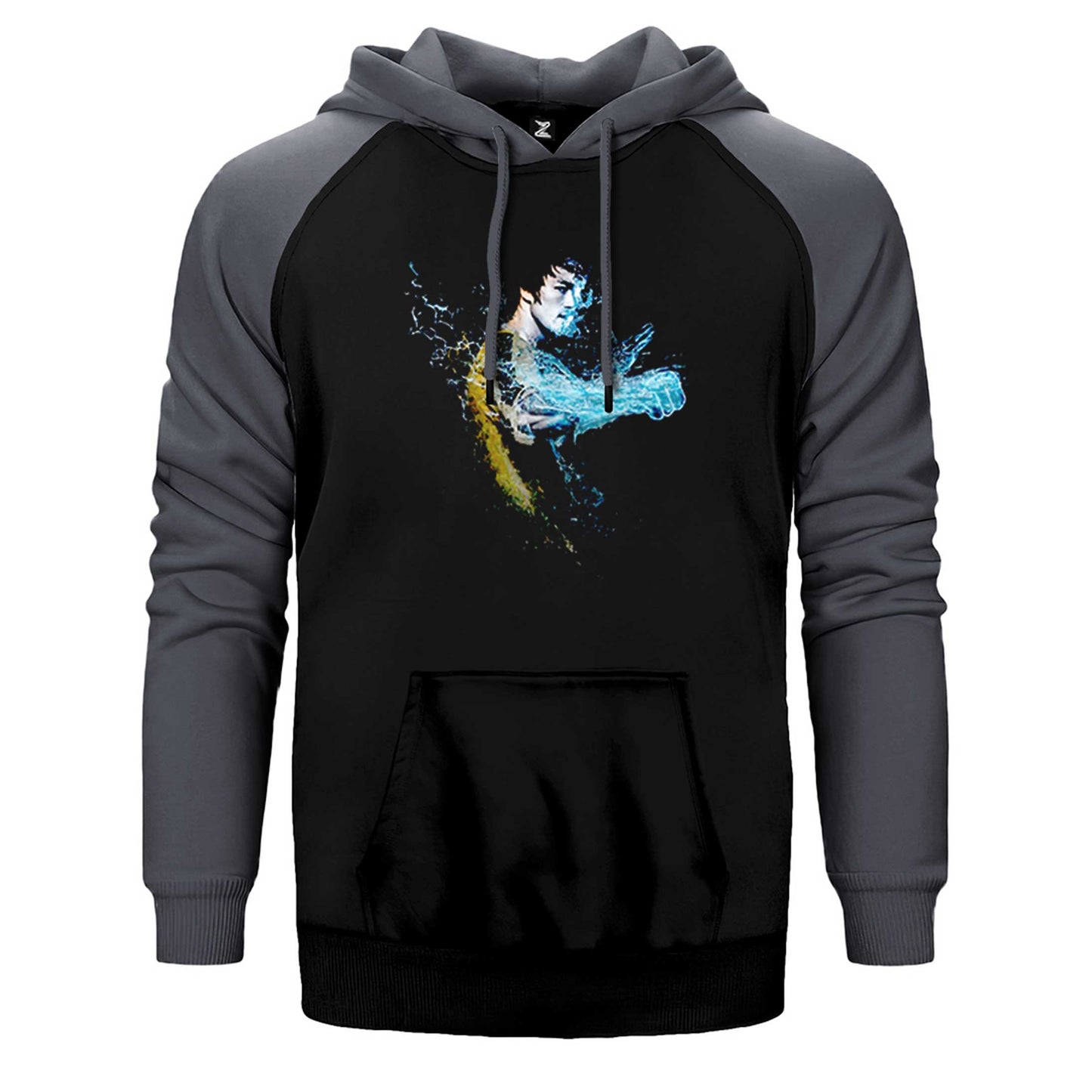 Bruce Lee Splash The Water Çift Renk Reglan Kol Sweatshirt / Hoodie