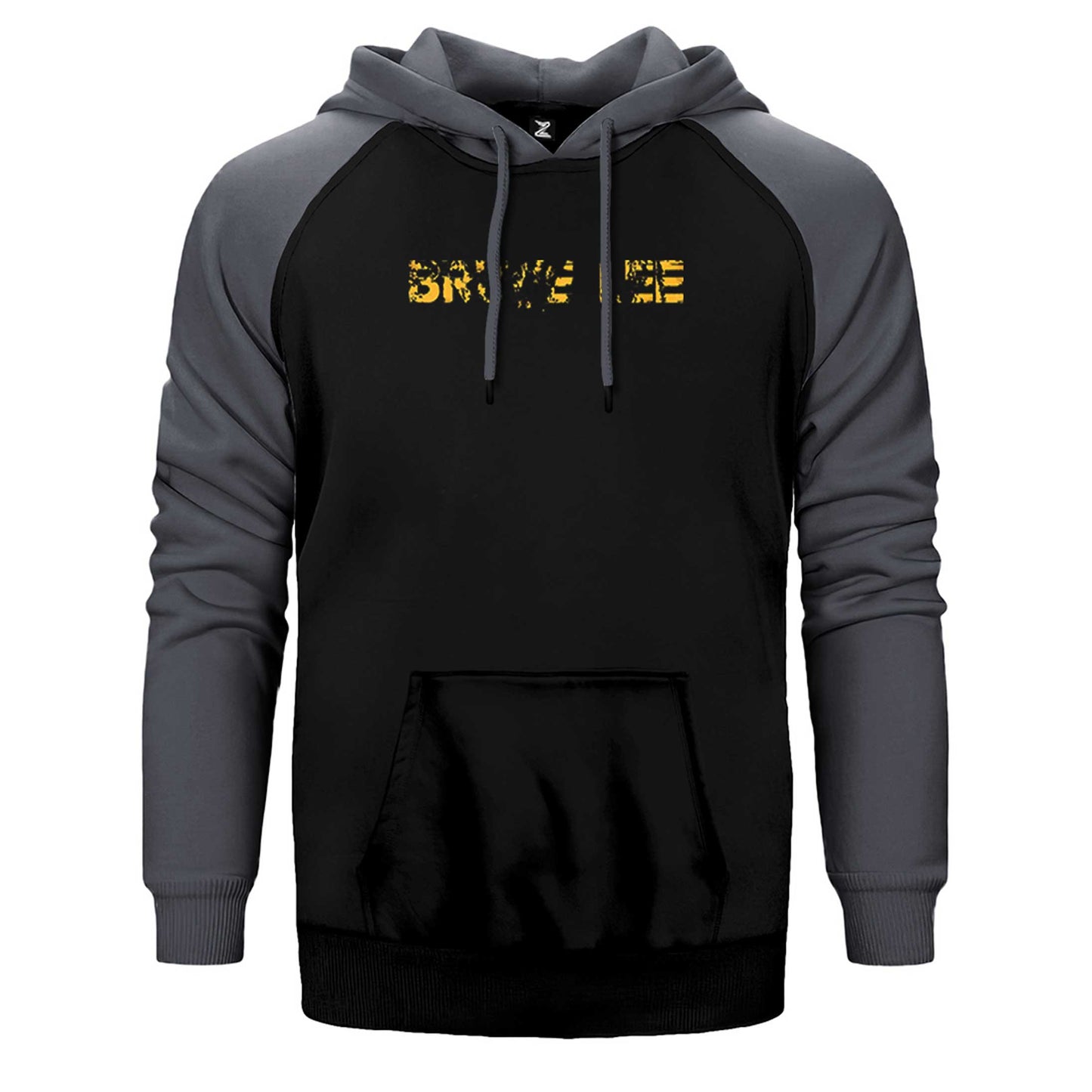 Bruce Lee Text Çift Renk Reglan Kol Sweatshirt / Hoodie