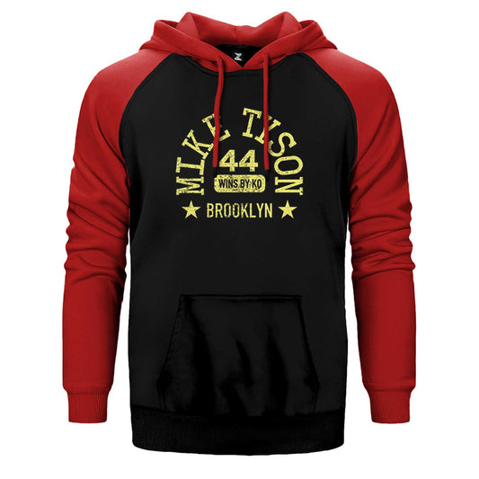 Mike Tyson 44 Wins by Knockout Çift Renk Reglan Kol Sweatshirt / Hoodie
