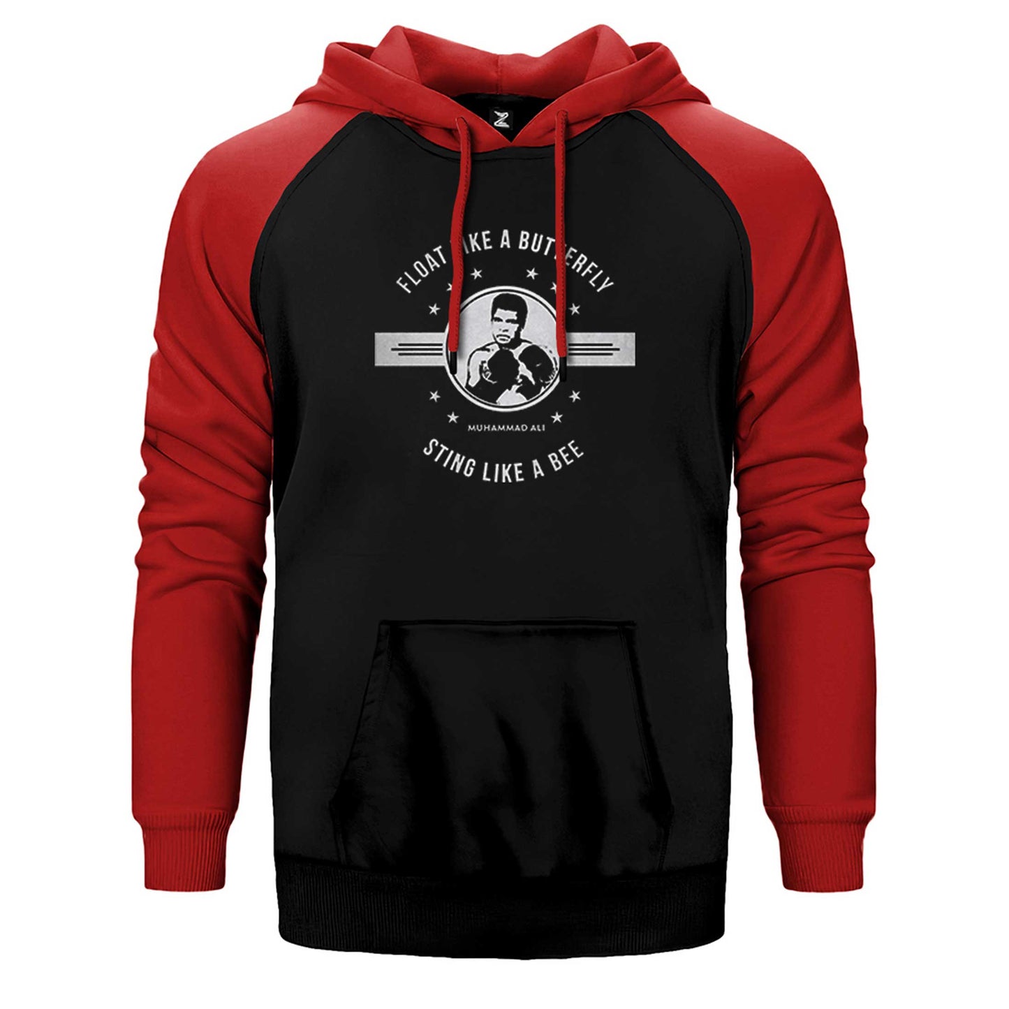 Muhammed Ali Butterfly Çift Renk Reglan Kol Sweatshirt / Hoodie