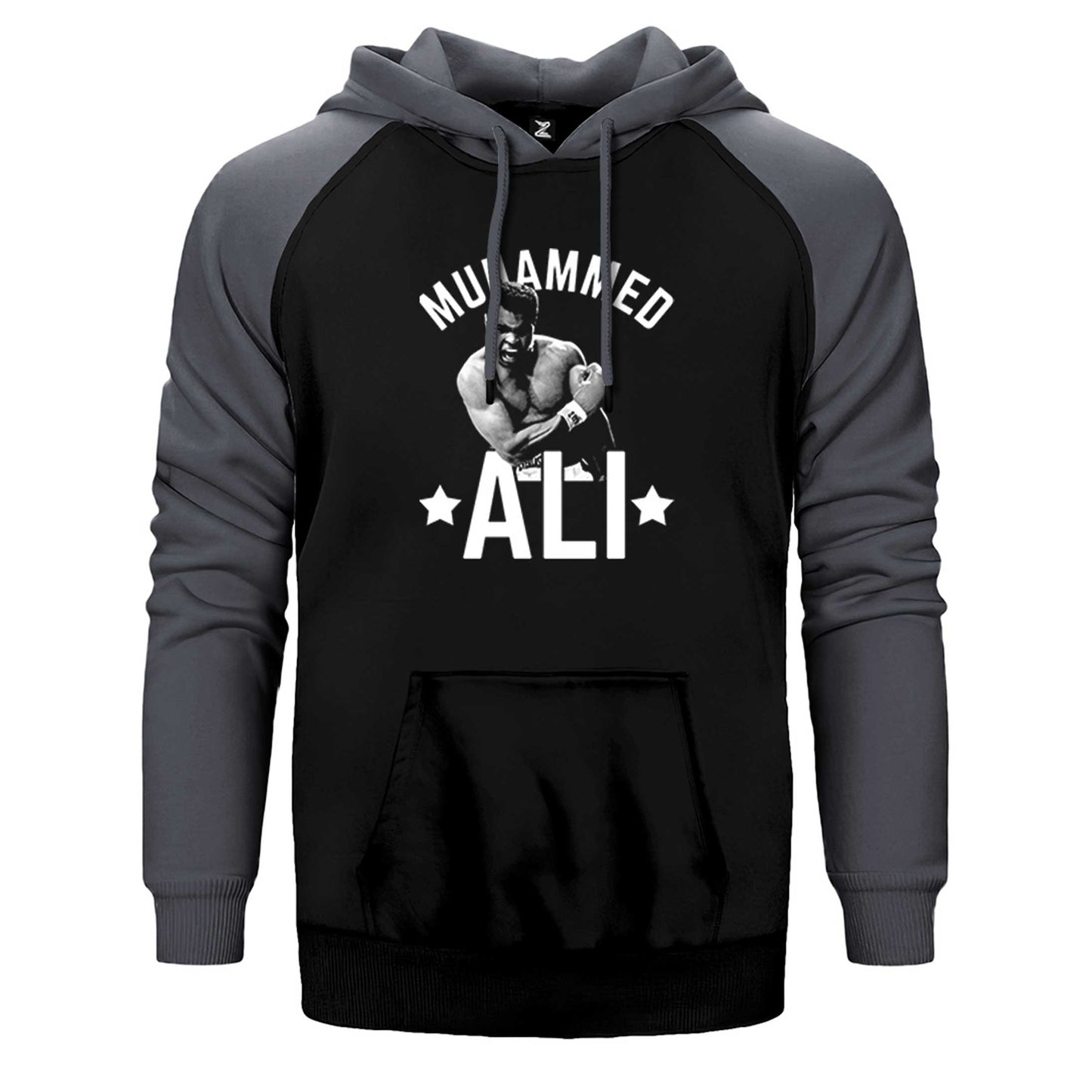 Muhammed Ali Face Çift Renk Reglan Kol Sweatshirt / Hoodie