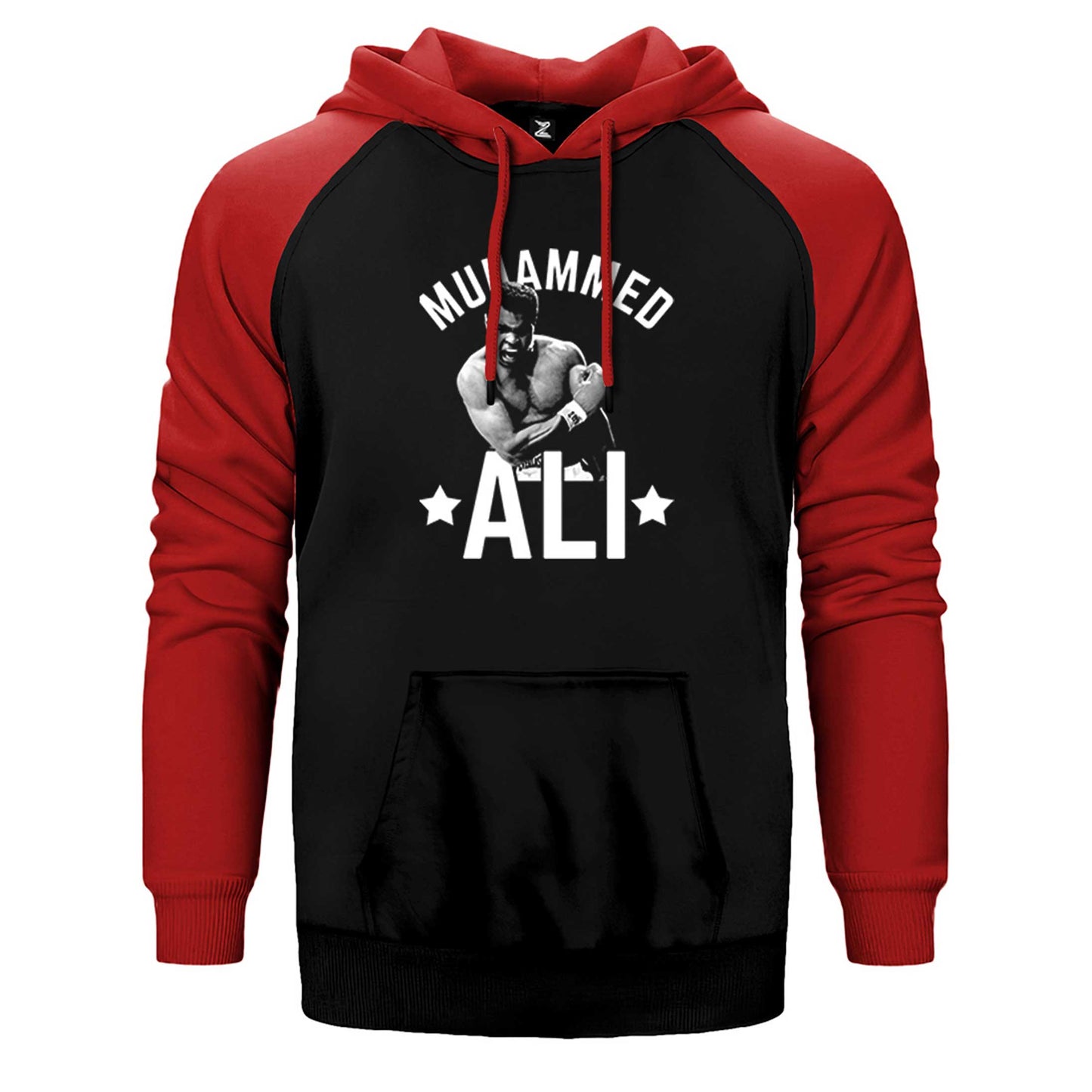 Muhammed Ali Face Çift Renk Reglan Kol Sweatshirt / Hoodie