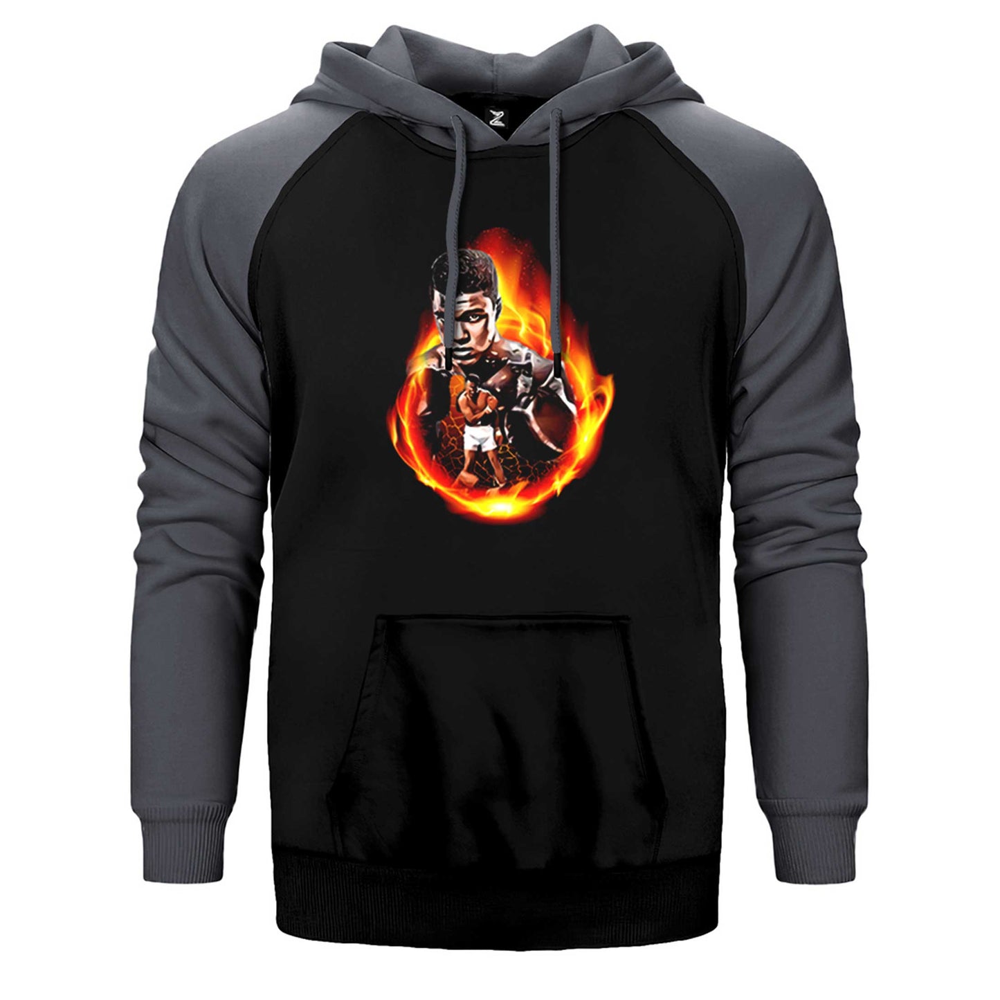 Muhammed Ali Dragon Çift Renk Reglan Kol Sweatshirt / Hoodie