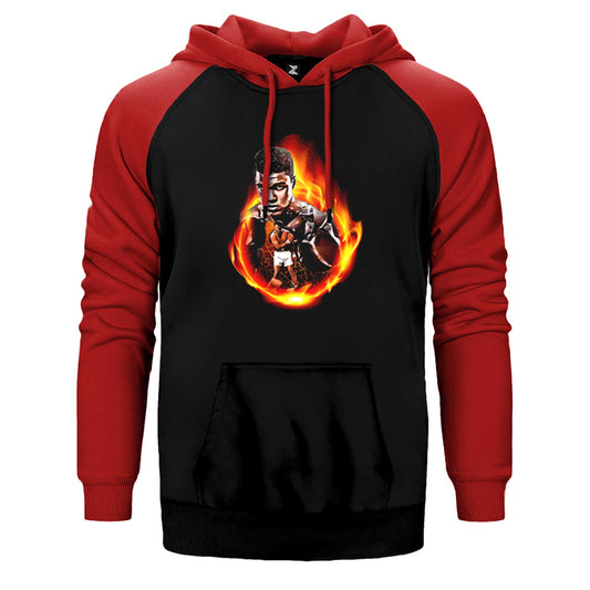 Muhammed Ali Dragon Çift Renk Reglan Kol Sweatshirt / Hoodie