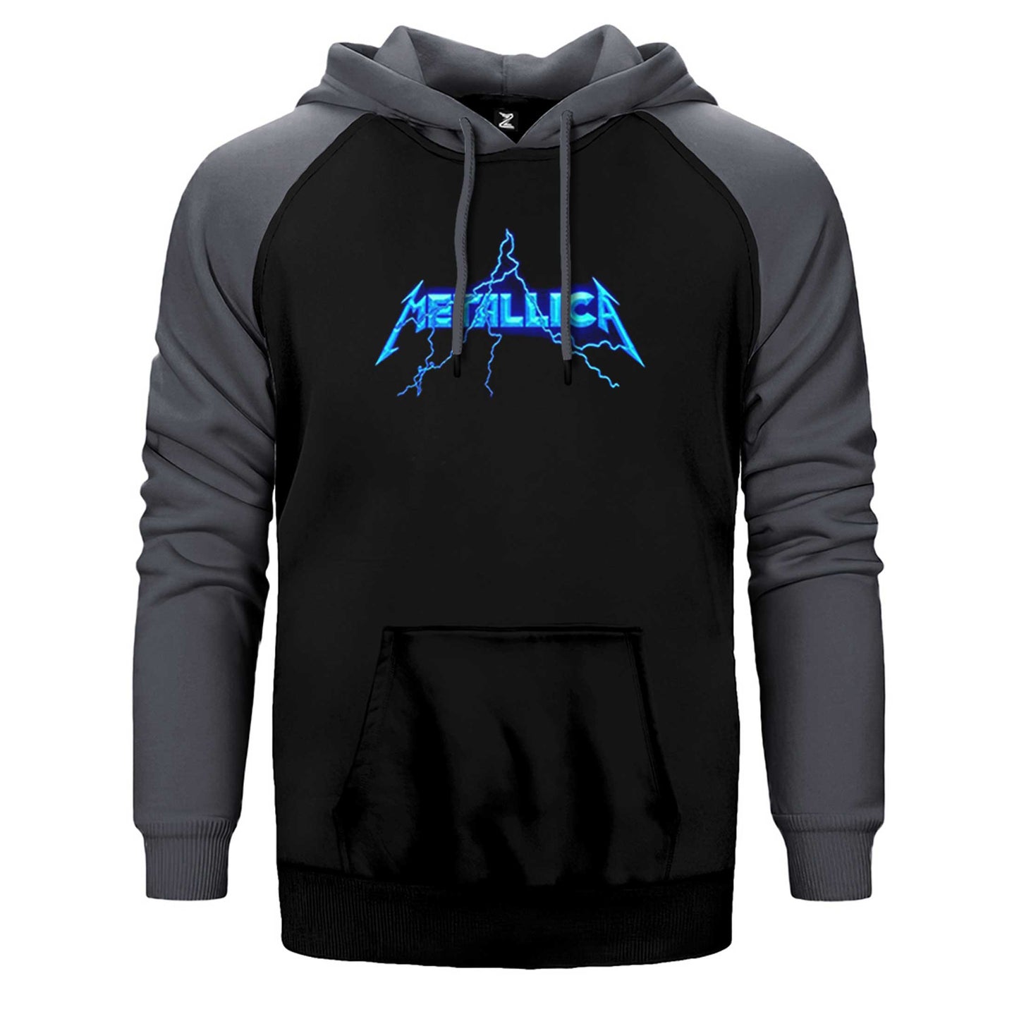 Metallica Logo Lightning Çift Renk Reglan Kol Sweatshirt / Hoodie