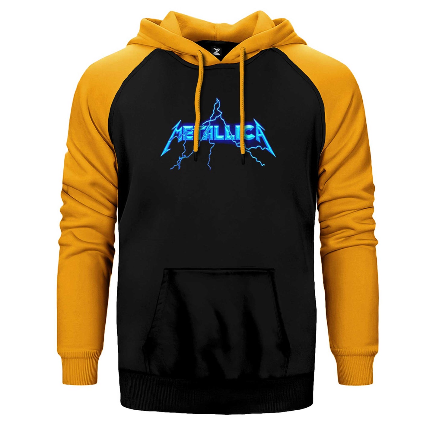 Metallica Logo Lightning Çift Renk Reglan Kol Sweatshirt / Hoodie