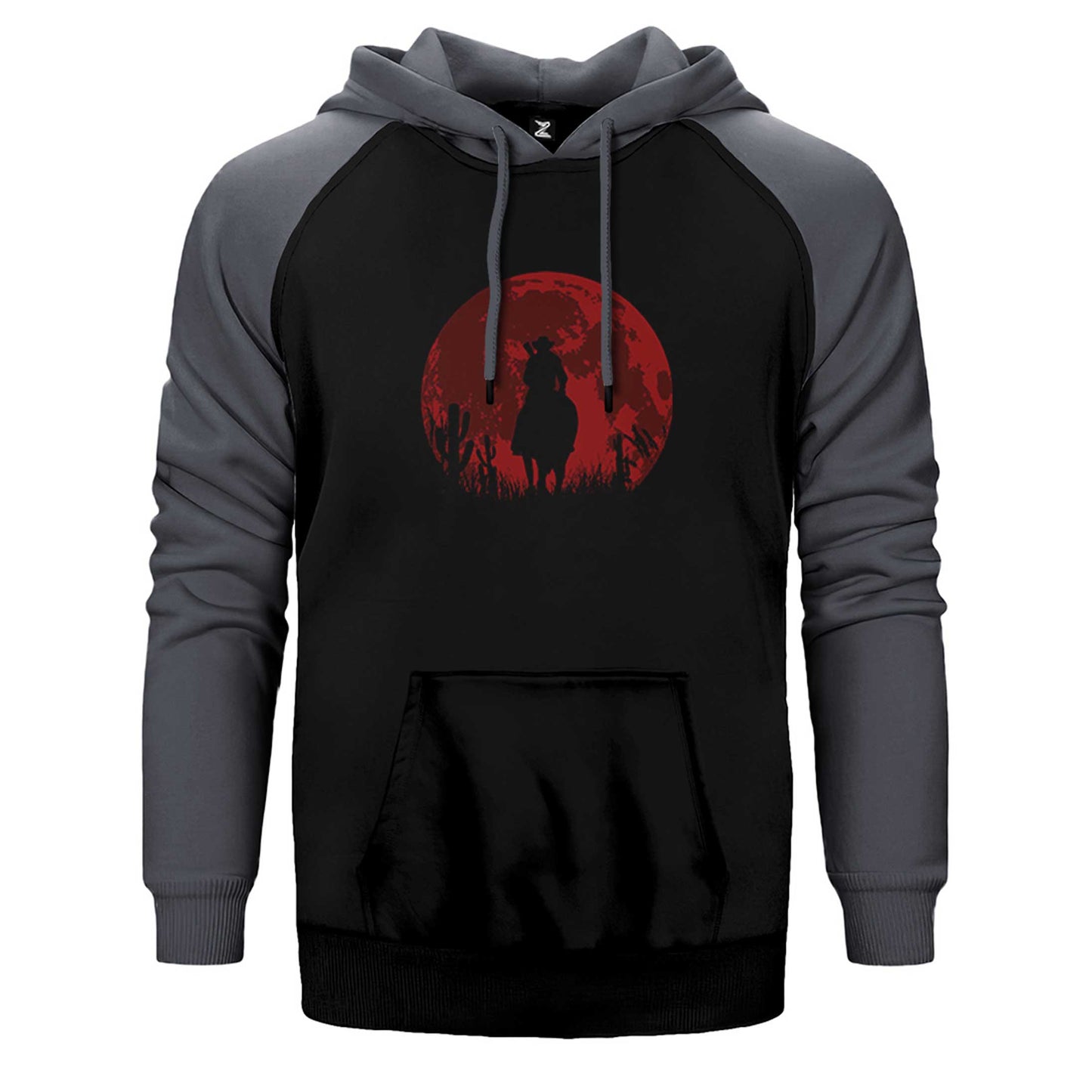 Red Dead Redemption 2 Red Moon Çift Renk Reglan Kol Sweatshirt / Hoodie