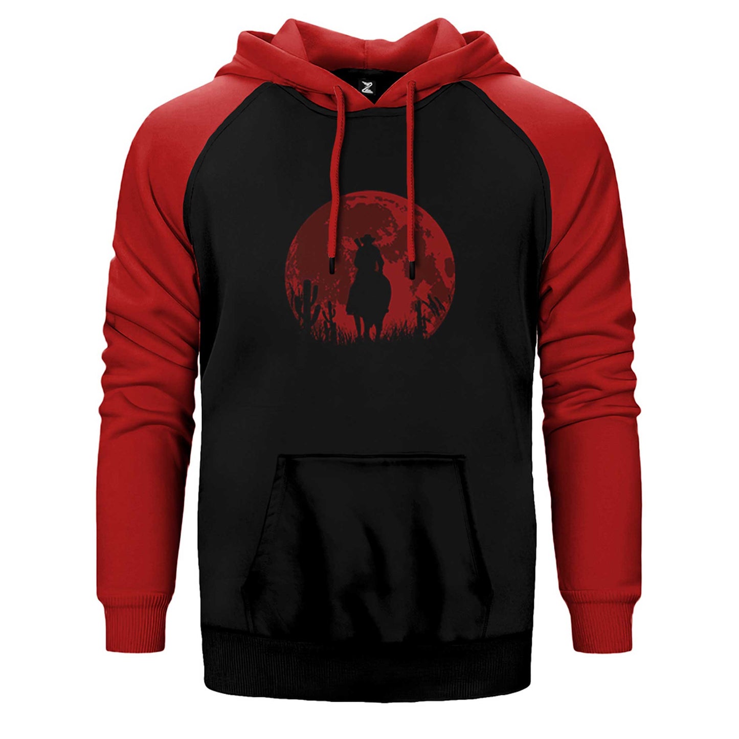 Red Dead Redemption 2 Red Moon Çift Renk Reglan Kol Sweatshirt / Hoodie