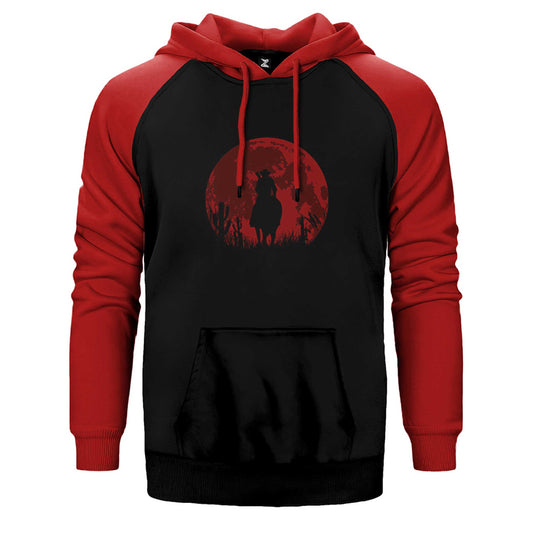 Red Dead Redemption 2 Red Moon Çift Renk Reglan Kol Sweatshirt / Hoodie