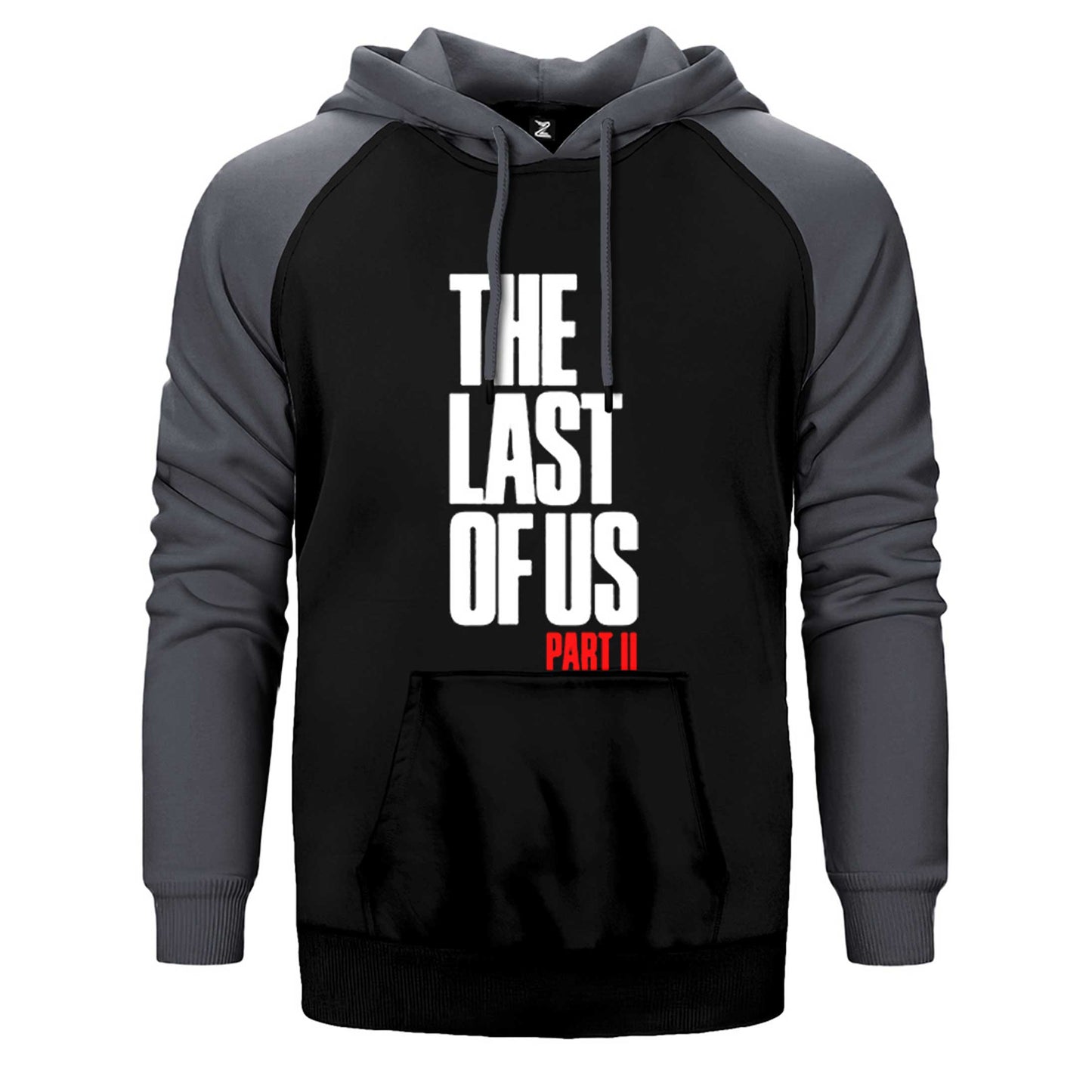 İndirimli The Last Of Us Part 2 Yazı Gri Renk Reglan Kol Sweatshirt / Hoodie