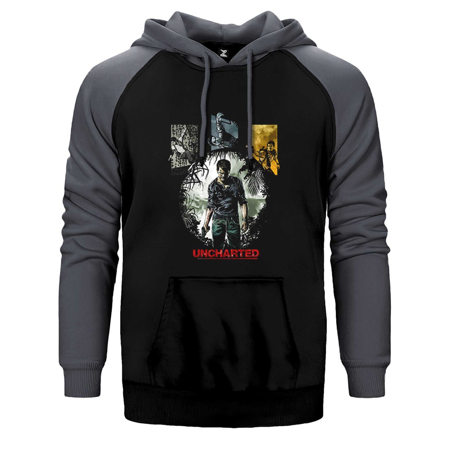 Uncharted 4 Character Çift Renk Reglan Kol Sweatshirt / Hoodie