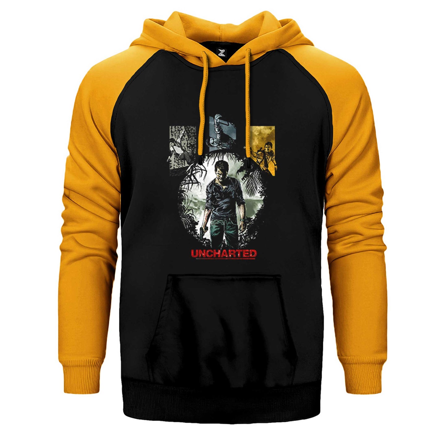 Uncharted 4 Character Çift Renk Reglan Kol Sweatshirt / Hoodie