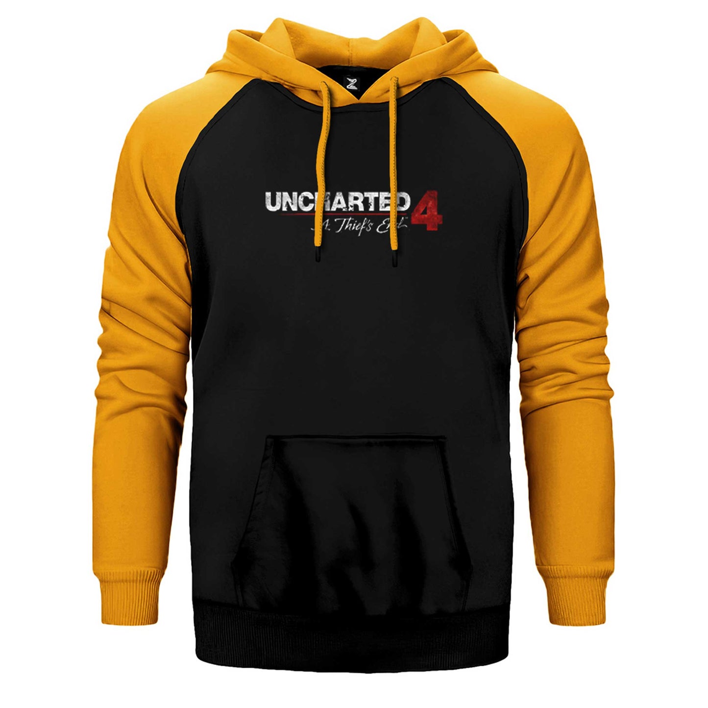 Uncharted 4 Logo Çift Renk Reglan Kol Sweatshirt / Hoodie