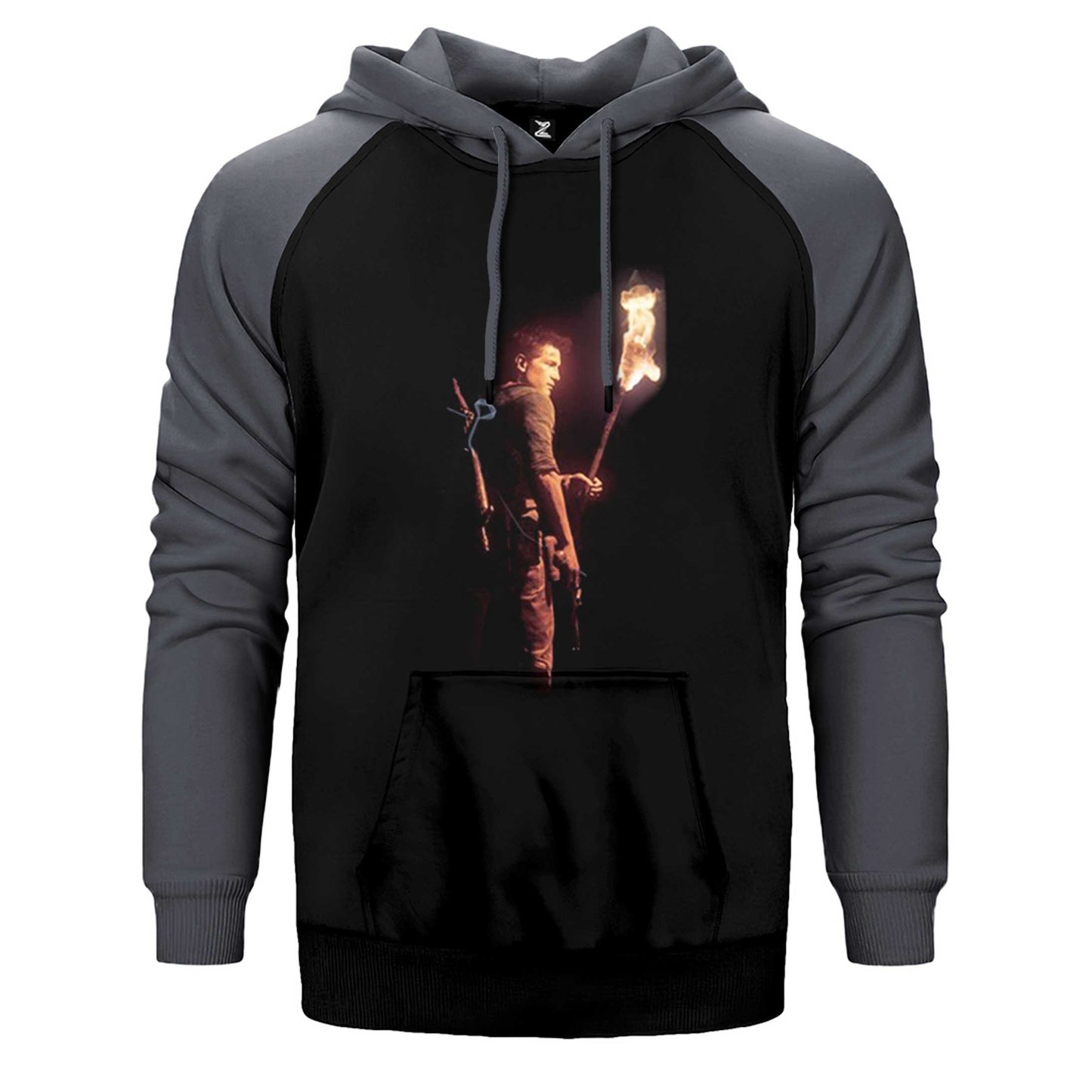 Uncharted 4 Nathan Drake Torch Çift Renk Reglan Kol Sweatshirt / Hoodie