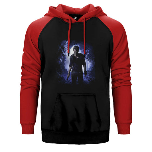 Uncharted 4 Nathan Drake Çift Renk Reglan Kol Sweatshirt / Hoodie