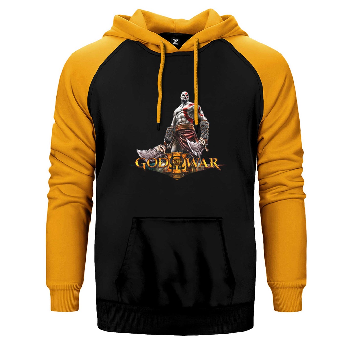 God of War Kratos Siluet Logo Çift Renk Reglan Kol Sweatshirt / Hoodie