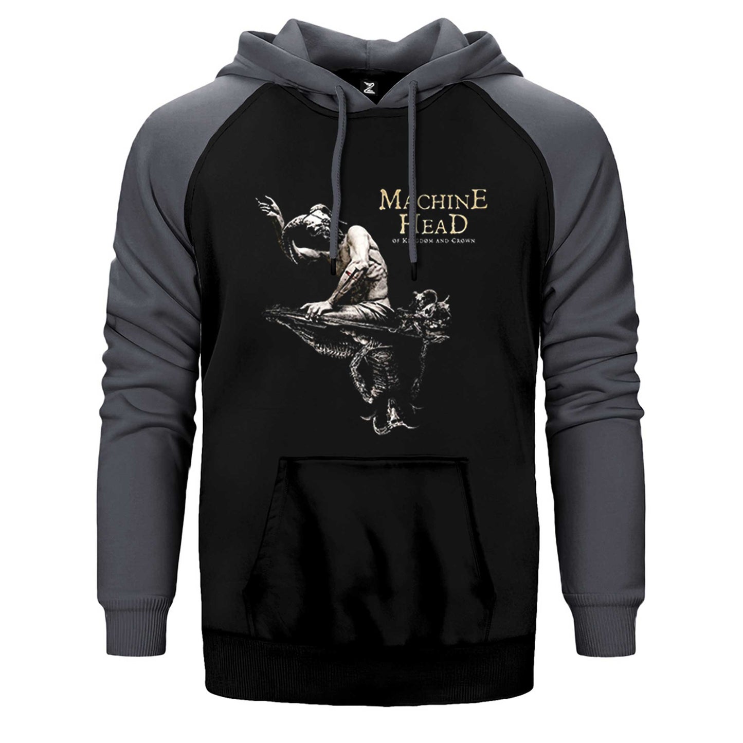Machine Head Of Kingdom and Crown Çift Renk Reglan Kol Sweatshirt / Hoodie