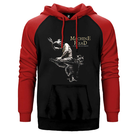 Machine Head Of Kingdom and Crown Çift Renk Reglan Kol Sweatshirt / Hoodie